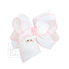 Embroidered Santa Crochet Edge Bows