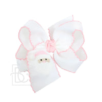 Embroidered Santa Crochet Edge Bows