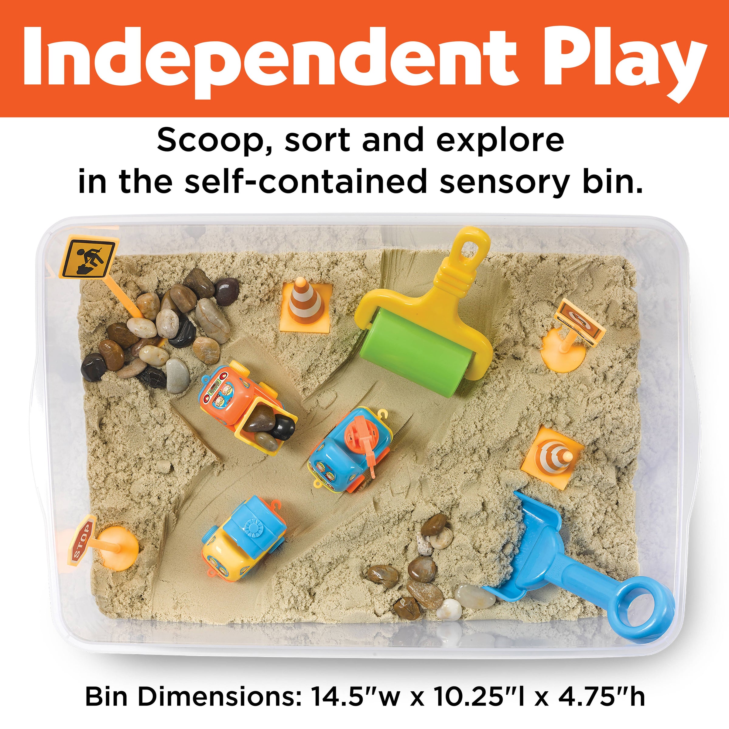 Sensory Bin Construction Zone Activity Bin for Kids