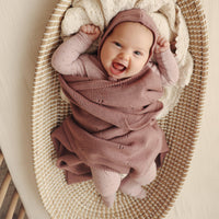 Pointelle Swaddle Receiving Baby Blanket (Mult. Colors)