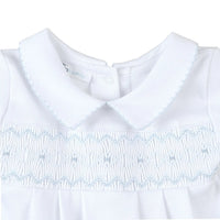 Landon's Classics Smocked Footie - Light Blue