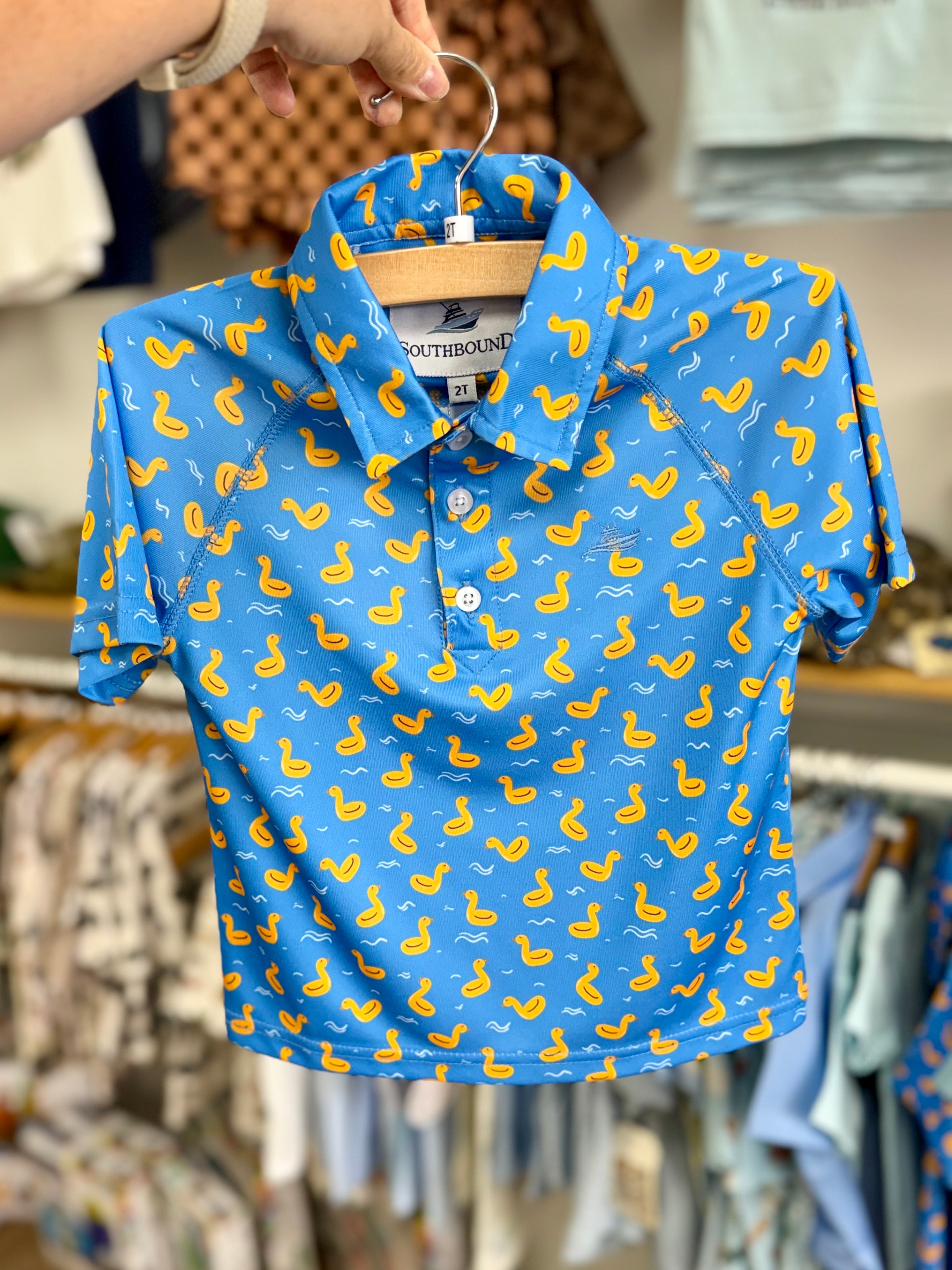 Blue Rubber Duckie Floatie Polo
