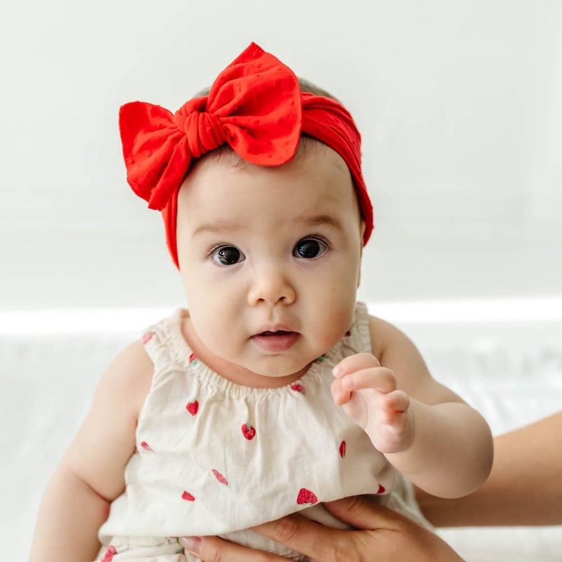 Baby Bling® Shabby Dot Knot soft nylon headband