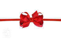 Nylon Headband w/ Scalloped Bow (Mult. Colors)