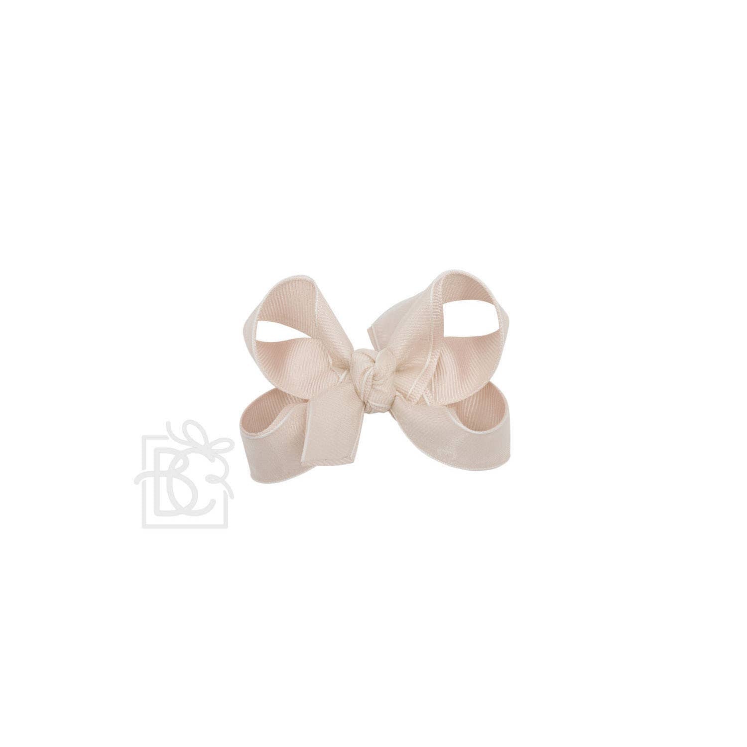LAYERED ORGANZA/GROSGRAIN BOW ON CLIP