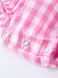 Spring Pink Plaid Bubble