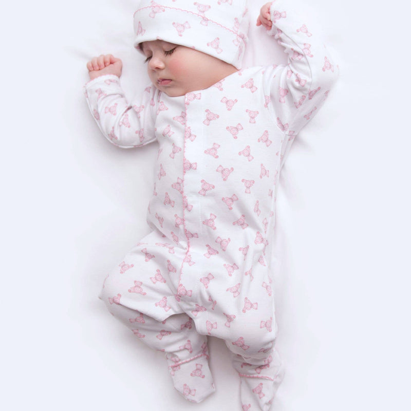 Baby's Teddy Footie - Pink
