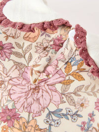 Fall Floral Peter Pan Collar Bubble Romper