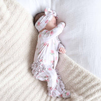 Rosy & Cozy Ruffle Zipper Footie