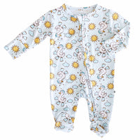 Silly Goose Zipper Footie | Blue