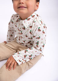 Mallard Drake Ducks- Polo Sweatshirt