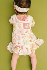 Storybook Picnic Long Sleeve Bodysuit Bamboo Dress