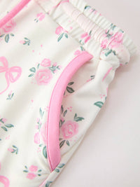 Rose Bow Scallop Short Set