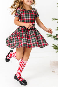 Candy Stripe Lace Top Knee High Socks
