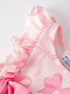 Pink Bow Print Romper