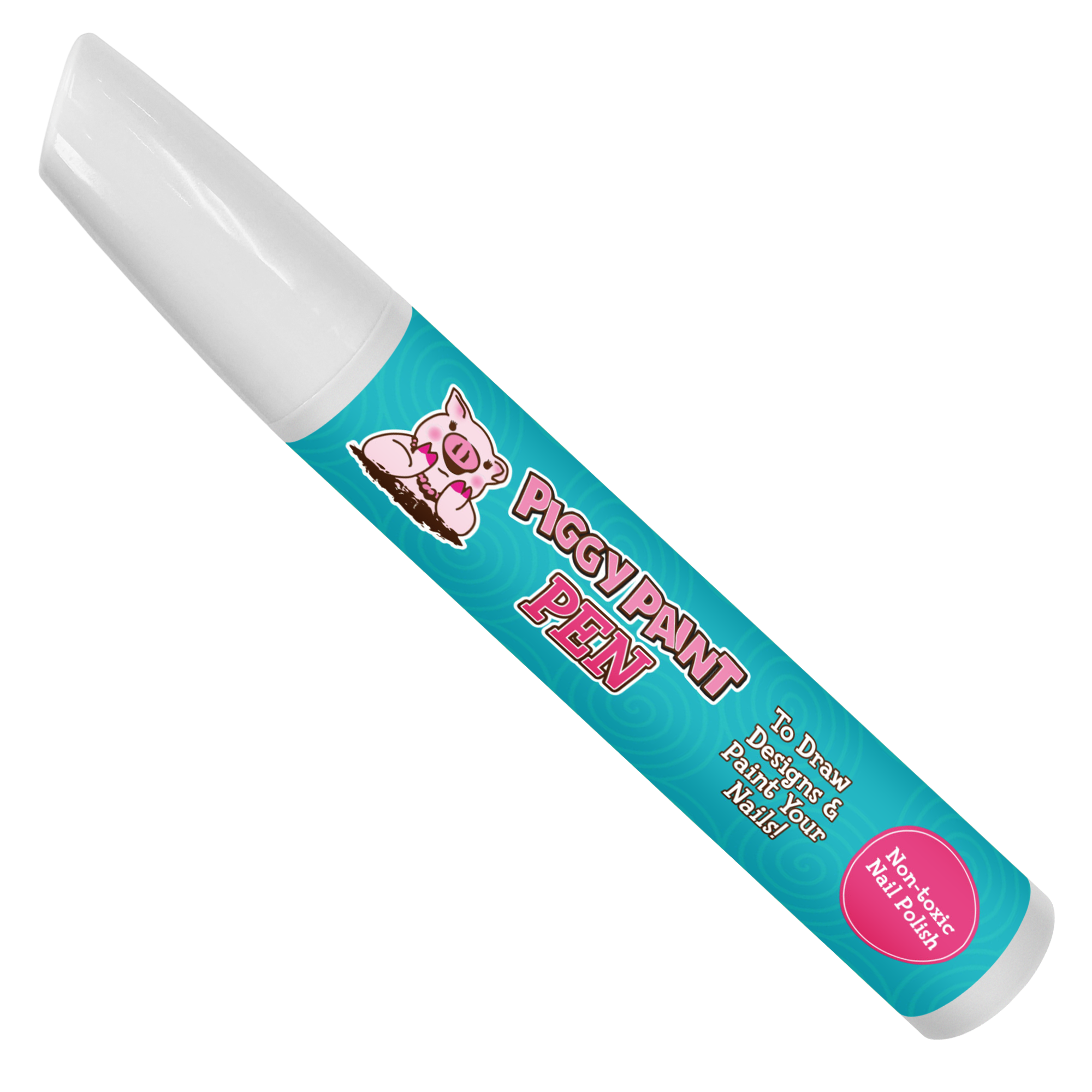 Twirly Teal Piggy Paint Pen - Kids Non-toxic Nail Polish