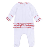 Scarlett Bows Scattered Ruffle Footie