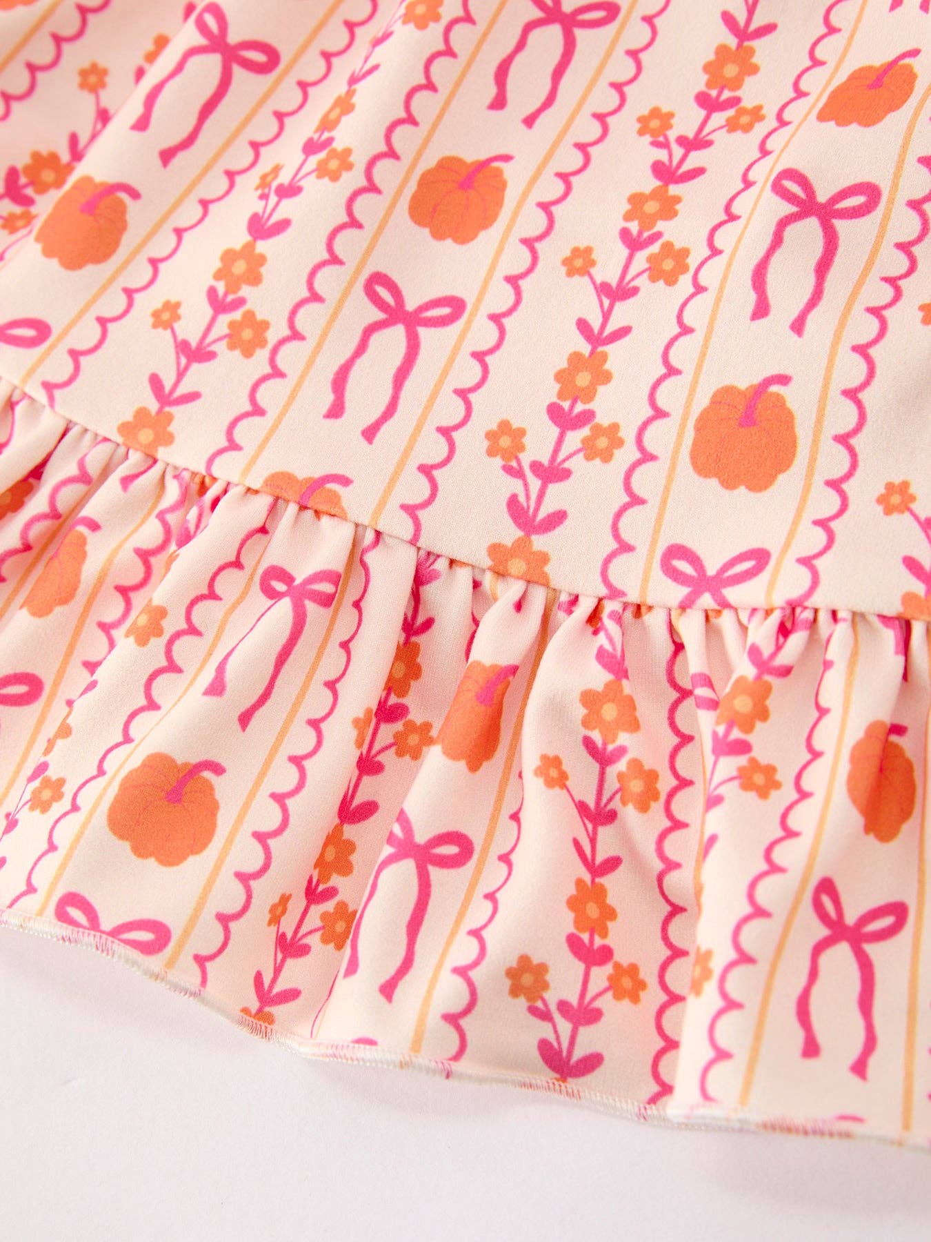 Pumpkin Bow Pocket Dress