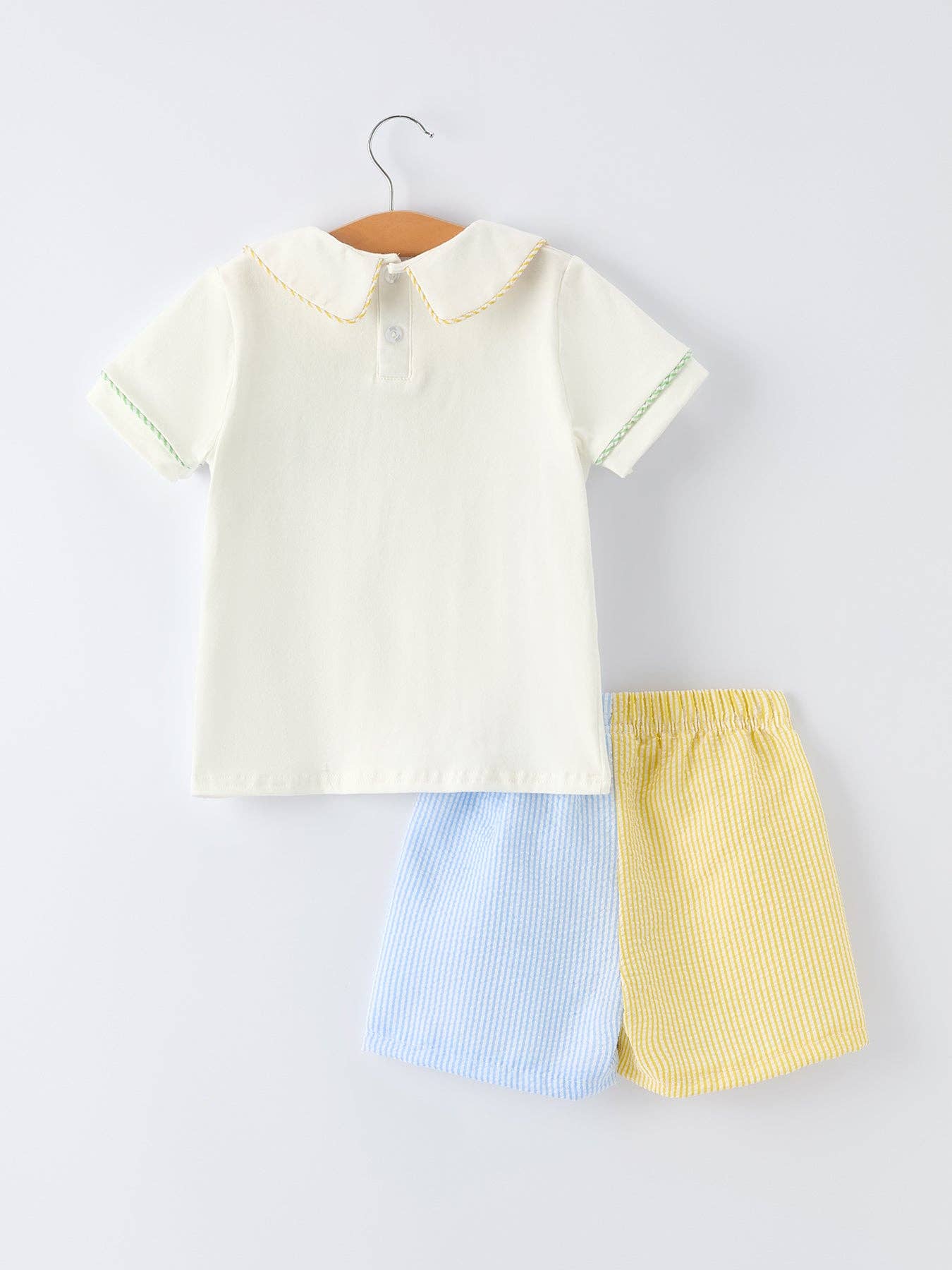 "Jesus Loves Me" Embroidered Boy Set