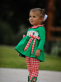 Christmas "Mean One" Embroidered Legging Set