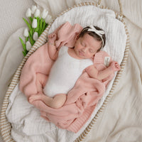 Cotton Swaddle Receiving Baby Blanket (Mult. Colors)