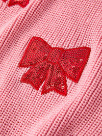 Christmas Bow Sequin Sweater