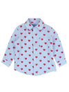 Boys Steal Your Heart Cotton Gauze Long Sleeve Button Down Shirt