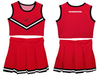 Arkansas Razorbacks Red Sleeveless Cheerleader Set