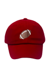 Girls Red Football BOW Baseball Hat