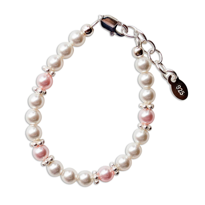 Sterling Silver & Pink Pearl Bracelet - Addie