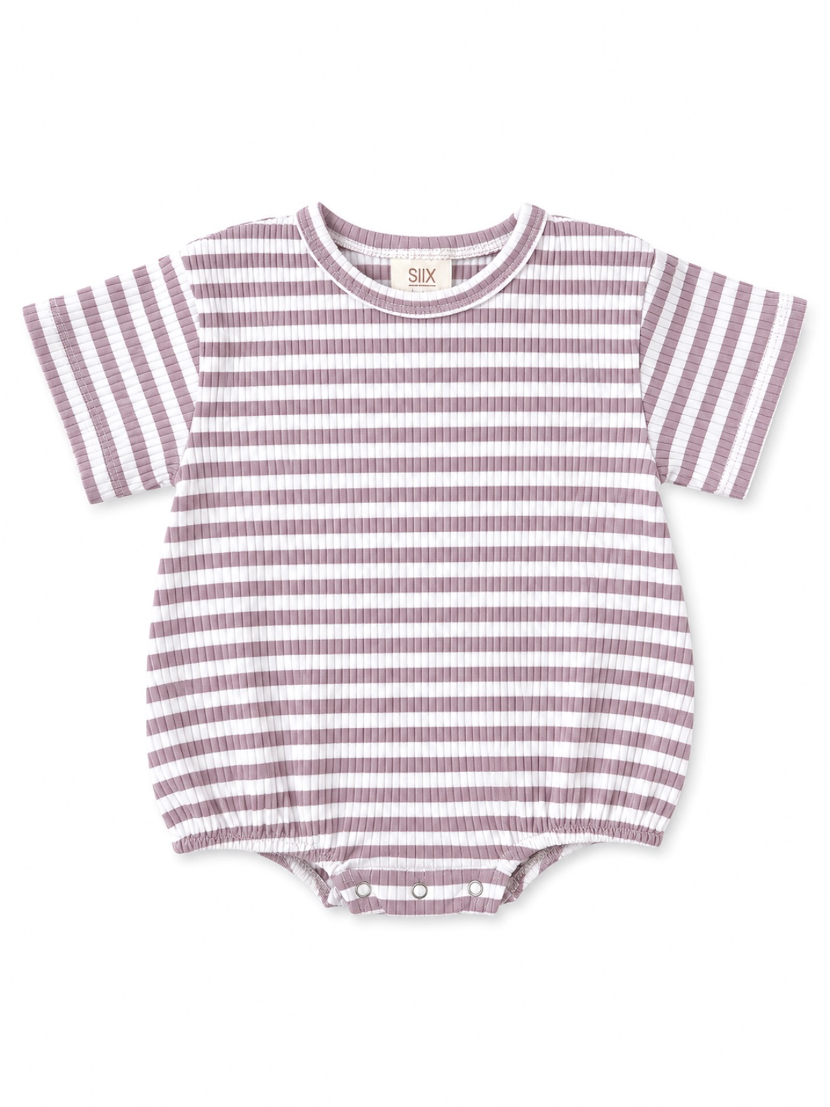Violet Stripe Ribbed T-Shirt Bubble