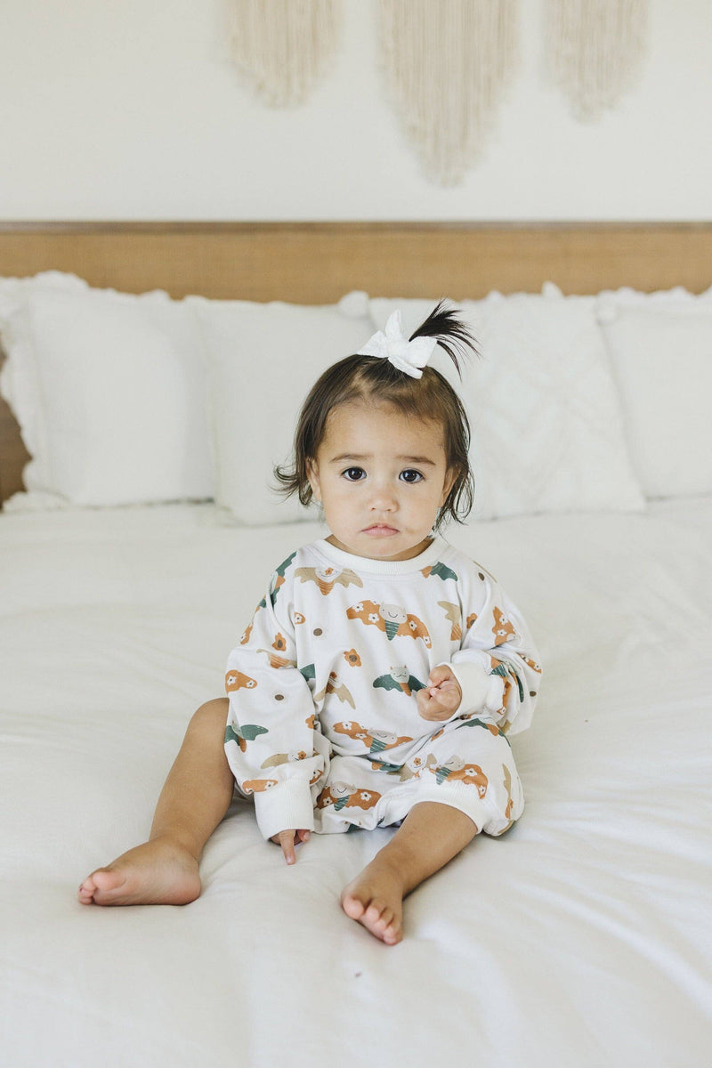 Boho Bats Bubble Romper Sweater