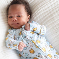 Silly Goose Zipper Footie | Blue