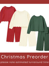 PREORDER: Christmas Girls Scalloped Sweatshirt Set