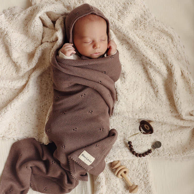 Pointelle Swaddle Receiving Baby Blanket (Mult. Colors)