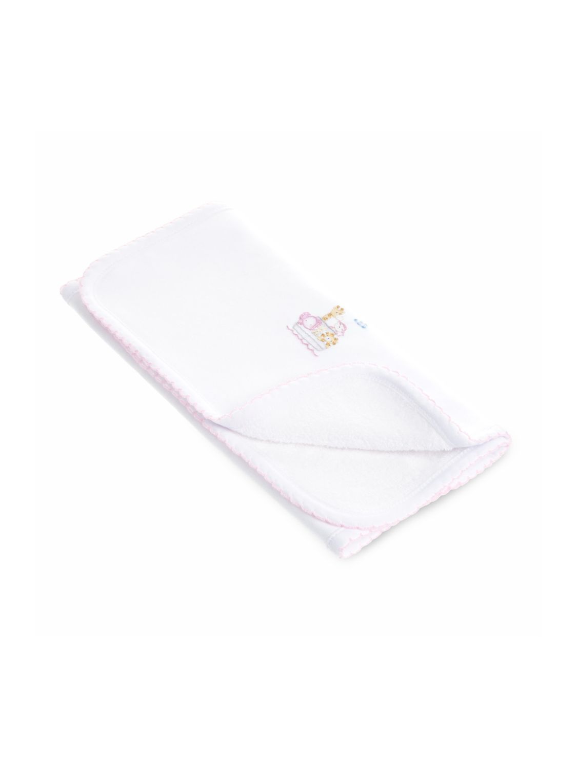 Noah's Ark Pink Burp Cloth