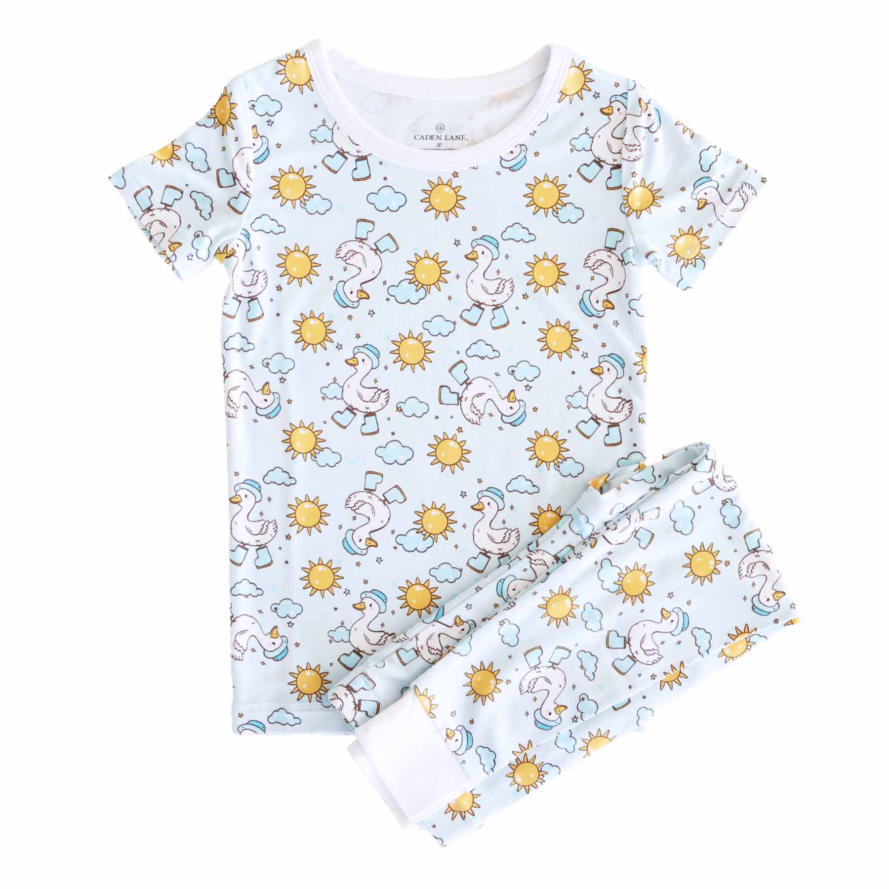 Silly Goose Two Piece Pajama Set | Blue