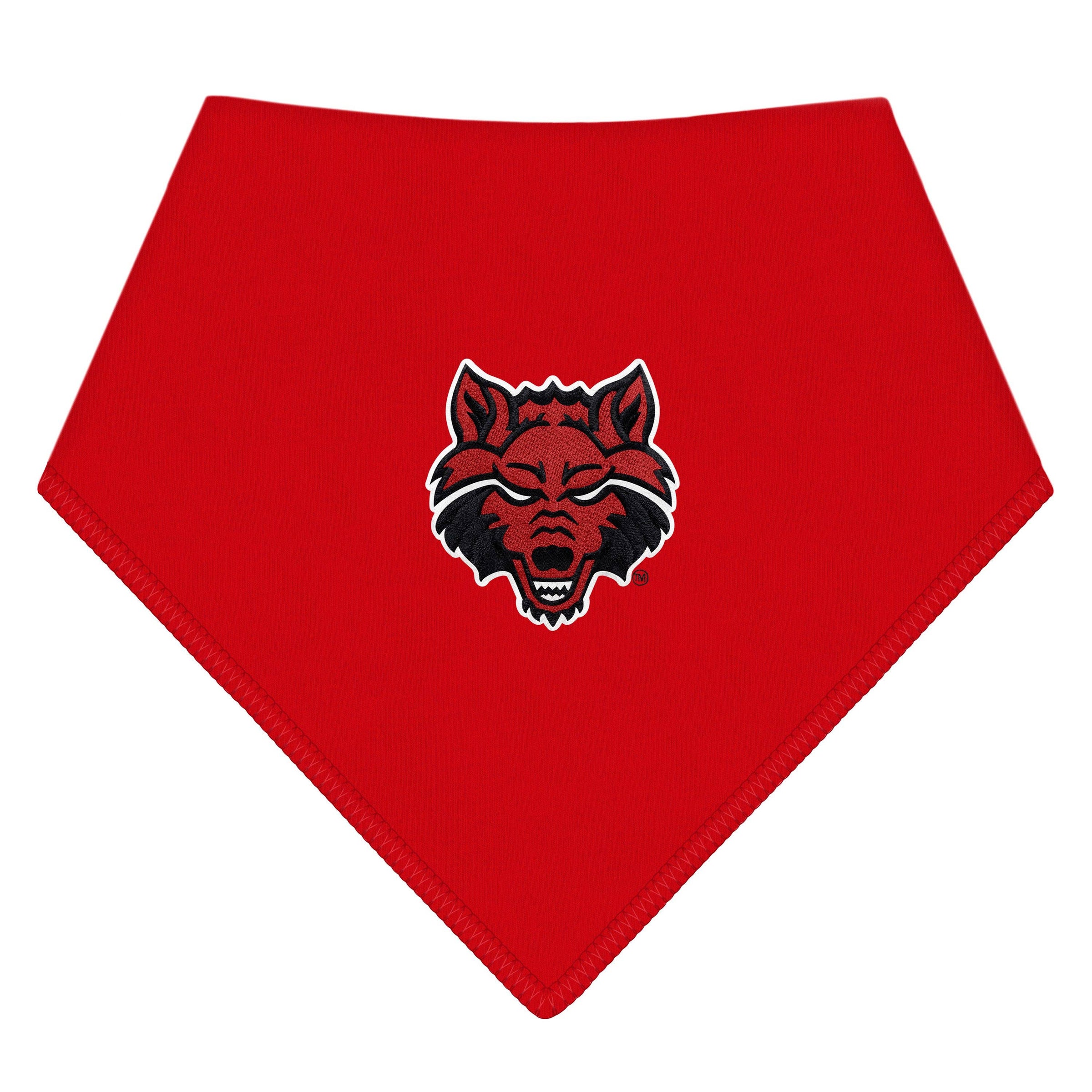 Arkansas State Red Wolves Newborn Solid Bandana Bib
