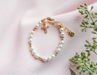 14K Gold-Plated Baby Cross Bracelet