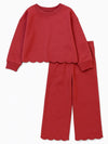 PREORDER: Christmas Girls Scalloped Sweatshirt Set