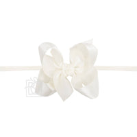 Satin Bow with Pantyhose Headband