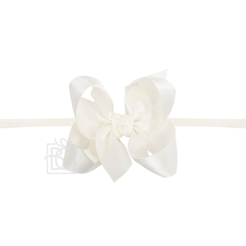 Satin Bow with Pantyhose Headband