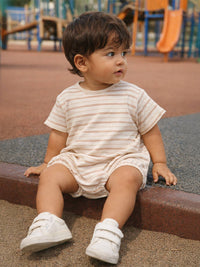 Biscuit Mixed Stripe / Organic T-Shirt Bubble