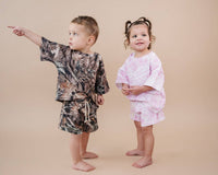 Brown Camo Slouchy Shorts Set