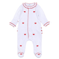 Scarlett Bows Scattered Ruffle Footie