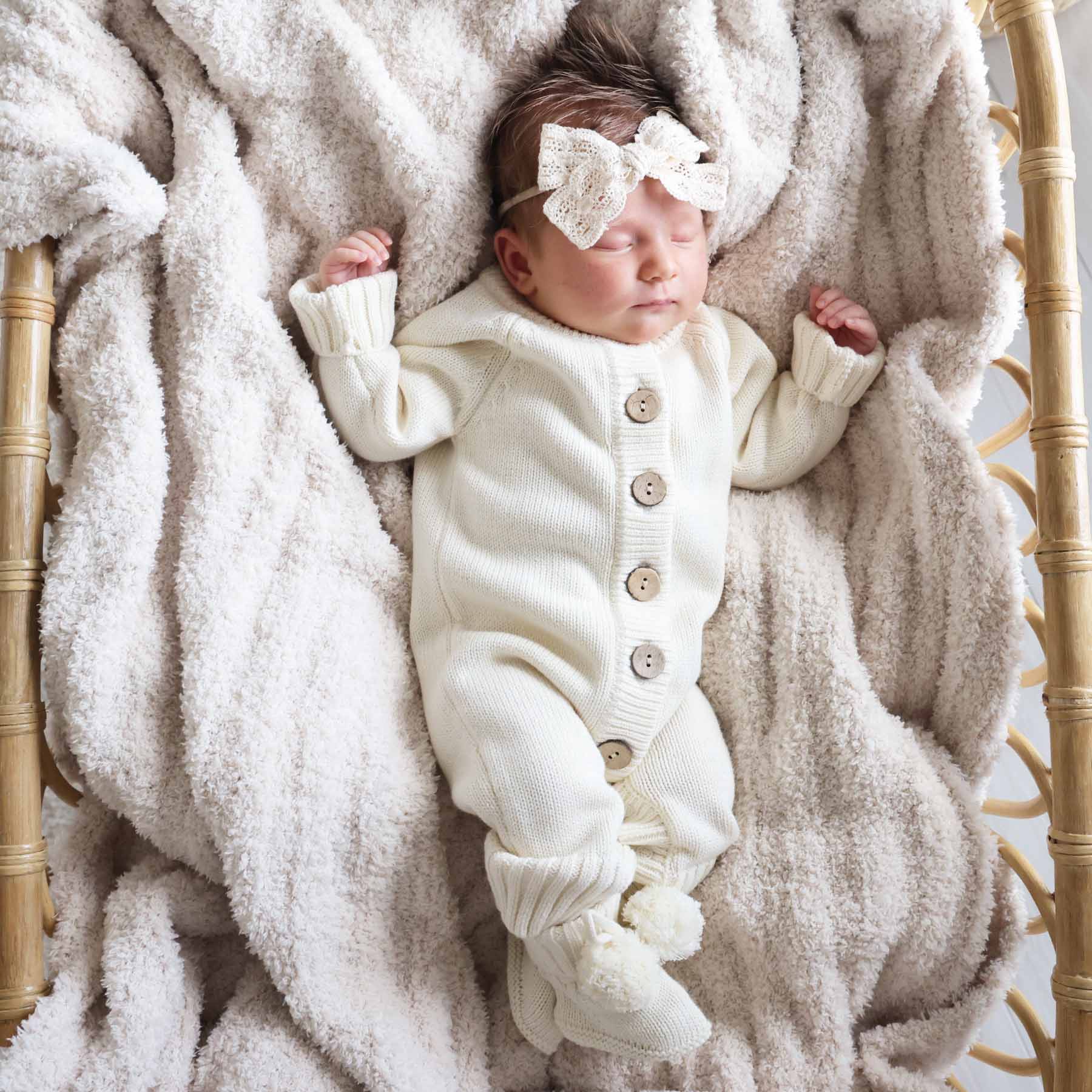 Knit Sweater Button Romper | Ivory