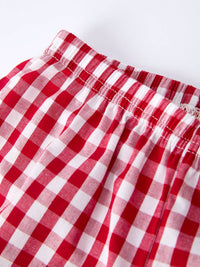 Valentine Applique Heart Dog Plaid Boy's Set