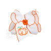 Embroidered Pumpkin Crochet Edge Bow