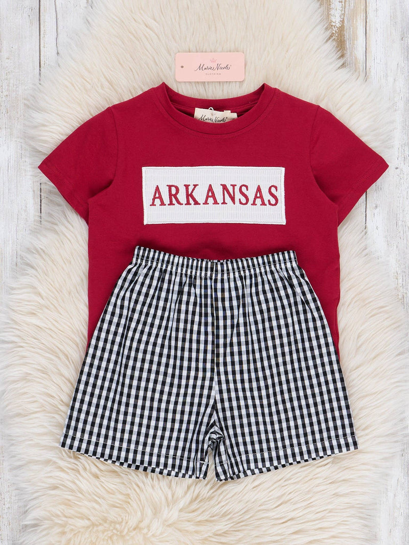 Arkansas Smocked Gingham Outfit