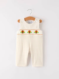 Plaid Turkey Embroidery Longall